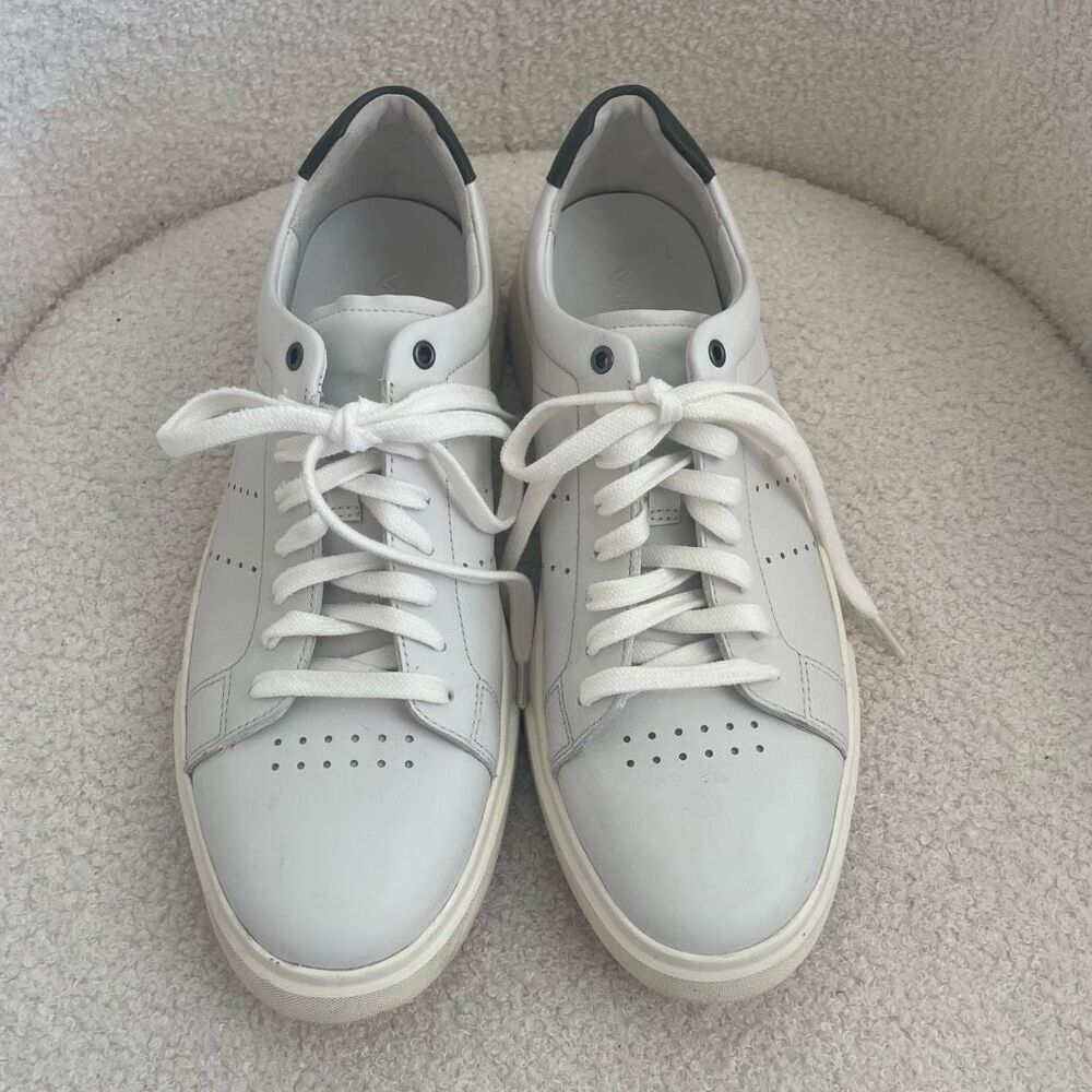 Vince Brady Sneaker Men’s White Leather $225 8 41 - Picture 3 of 10